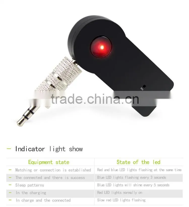 Cheap 3.5mm Bluetooth Audio Receiver Car Bluetooth Music Receiver with Stereo Output