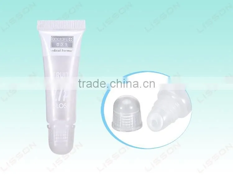D16 5ml-15ml Lip Gloss White Tube with Slanted Head