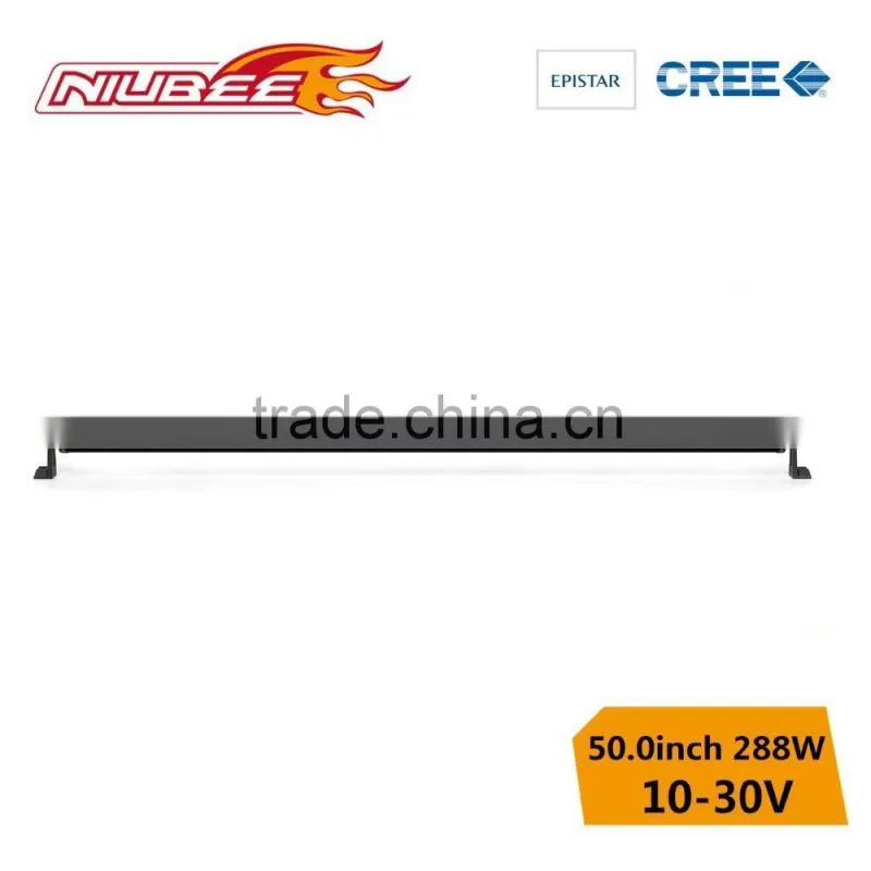 2016 wholesale dual row 50" 288w super bright led light bar for jeep offroad