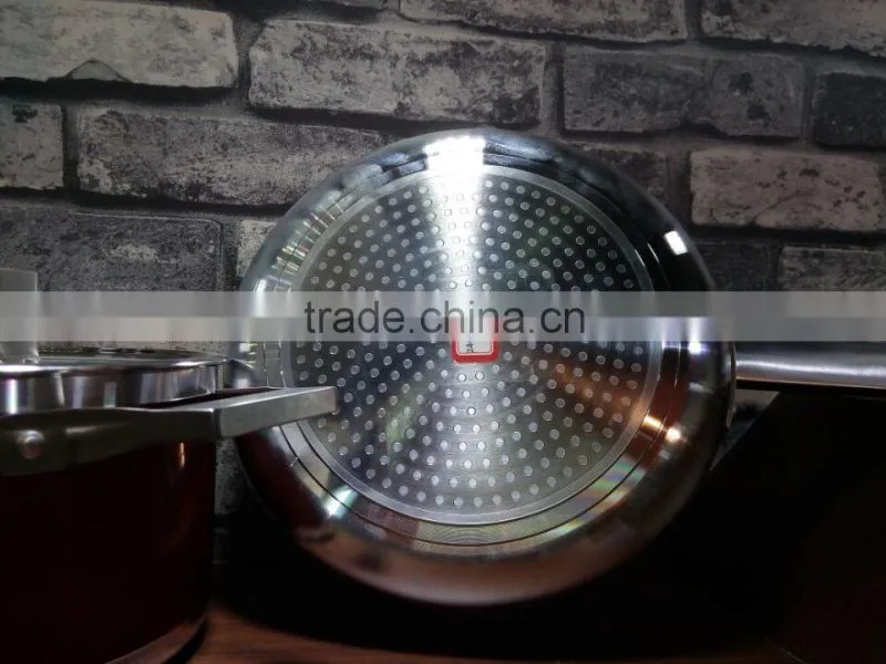 Red Aluminum Non-stick Saucepan Sauce Cooking Noodle Pasta Soup Pot with Glass Lid