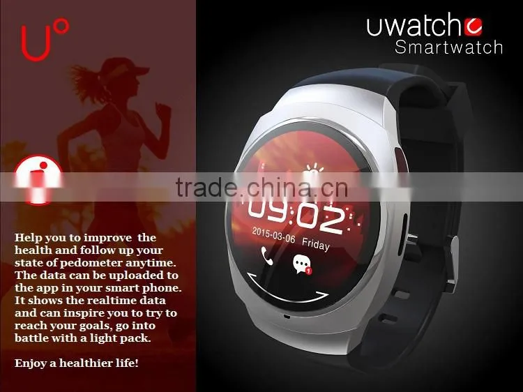 Cheap wrist watch with MP3 player compatiable with smartphone U0 smart watch