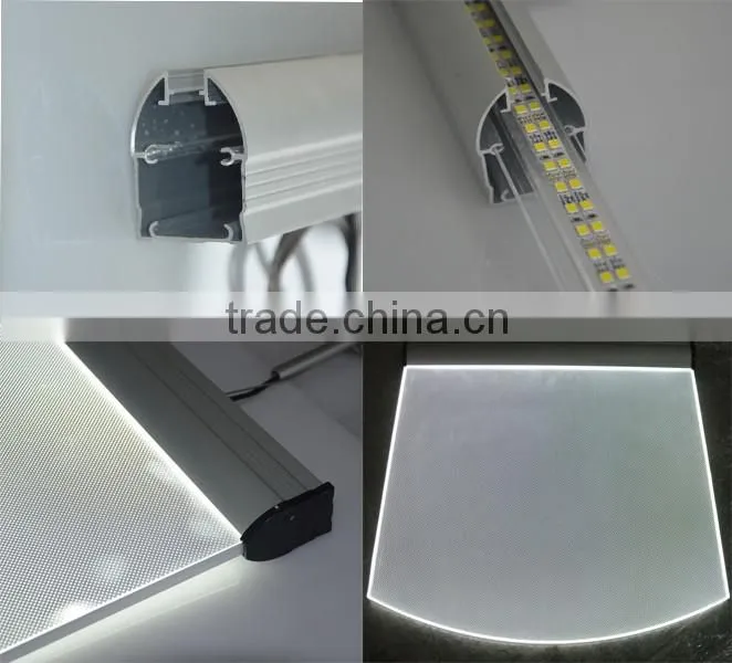 Edgelight led lightbox display double sides visible board, hanging frame for sign advertising lightbox