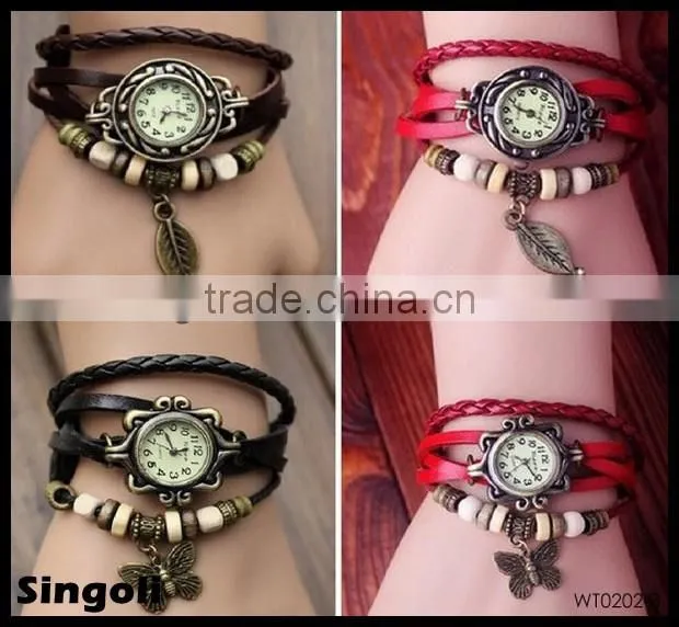 Fashion Classic Elegant Leather Watch Straps Wholesale Roma Number Dial Quartz Woman Watch