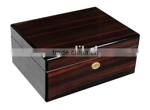 Handmade Ebony Cigar Humidor and Cigar Box