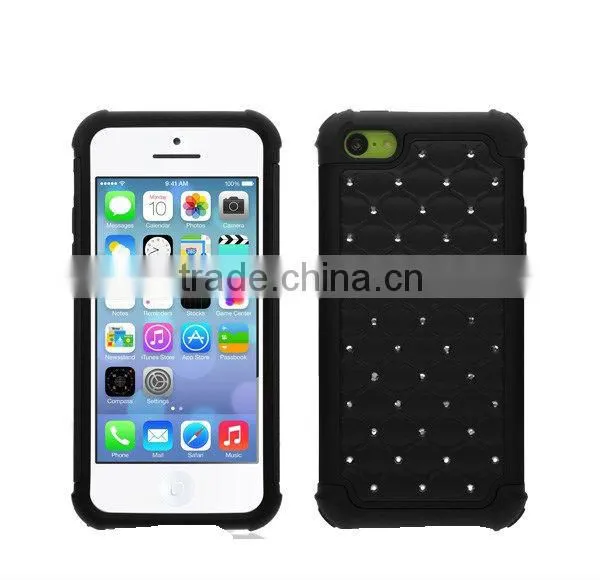 DIAMOND BLING SHOCKPROOF HARD MOBILE PHONE CASE COVER FOR IPHONE 5C