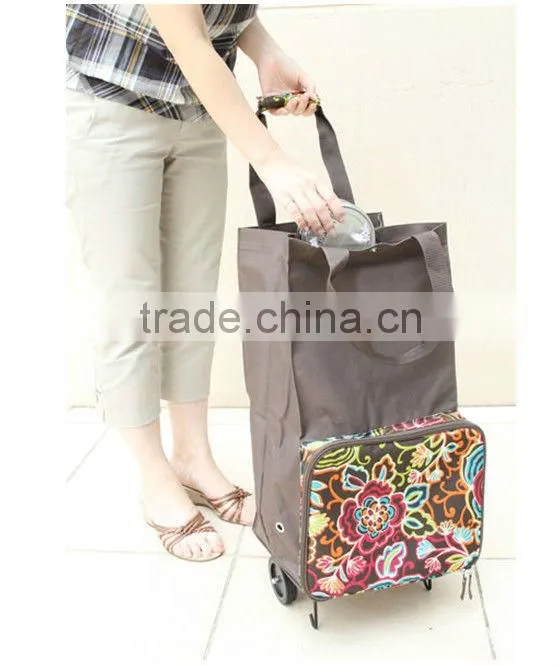 Hot style!foldable shopping bags shopping trolley bag
