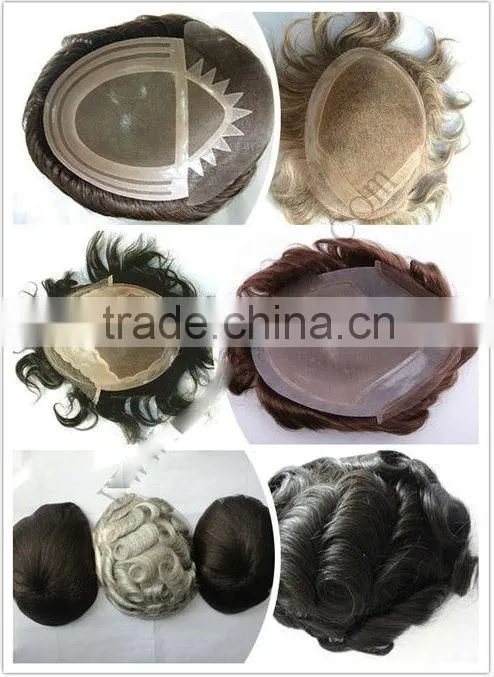 Wholesale human hair Toupee for men china alibaba men wigs