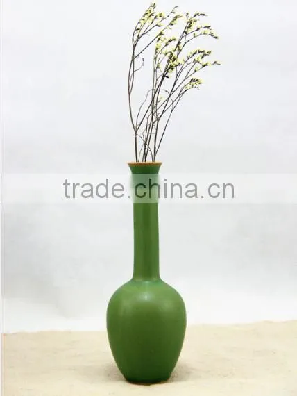 Handmade Antique Turquoise Ceramic Flower Vase HY0557