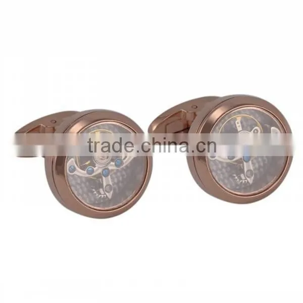 Fashion custom rose gold cufflinks,design your own floating locket cufflinks