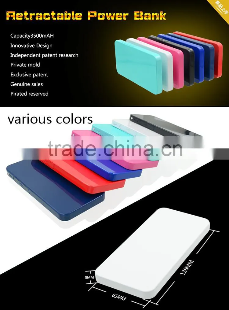 2015 New Design High Quality Wholesale power bank portable charger for cell phone