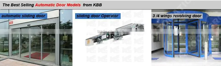 automatic stainless steel frame glass sliding door design