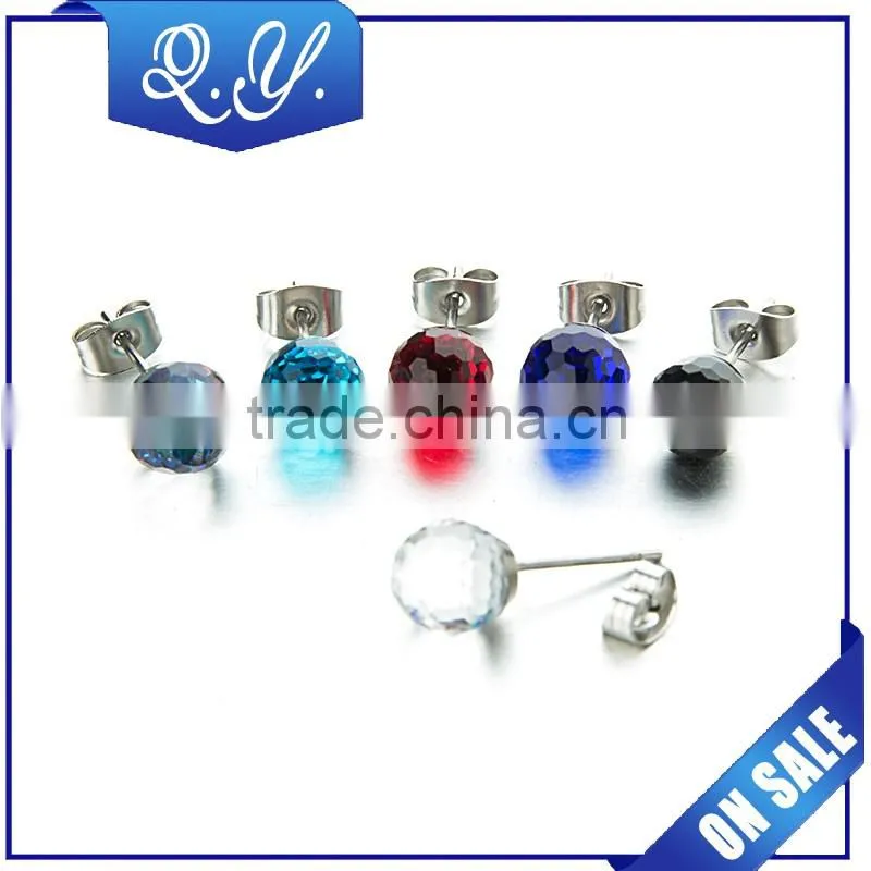 Wholesale multi size earrings piercing handmade fashion jewelry men ear studs