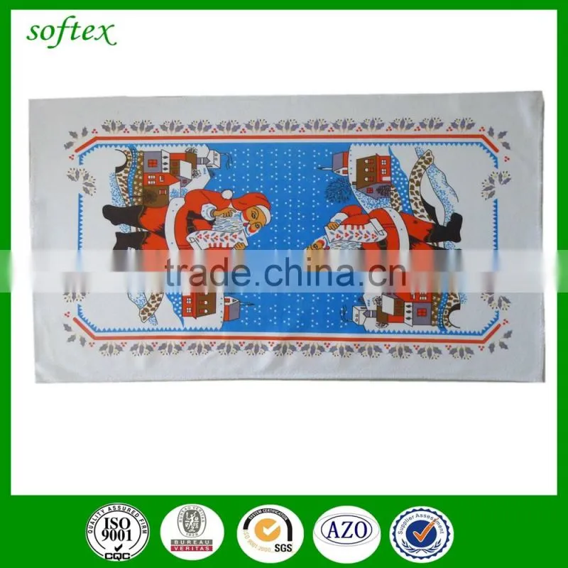 100 polyester transfer printing 40x60 60g christmas kitchen towels in bulk