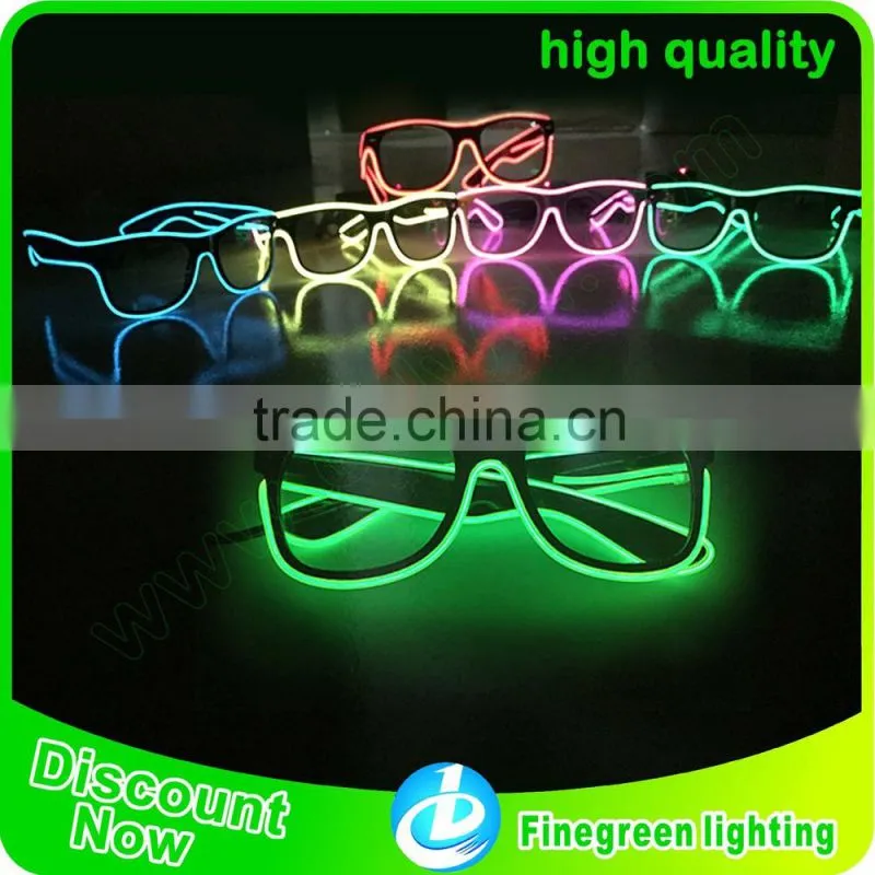 luminous glasses party glasses Crazy funny club amazing plastic EL wire flashing 3D glasses