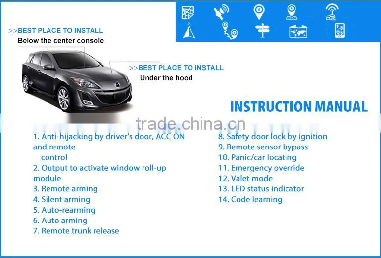 octopus one way car alarm system
