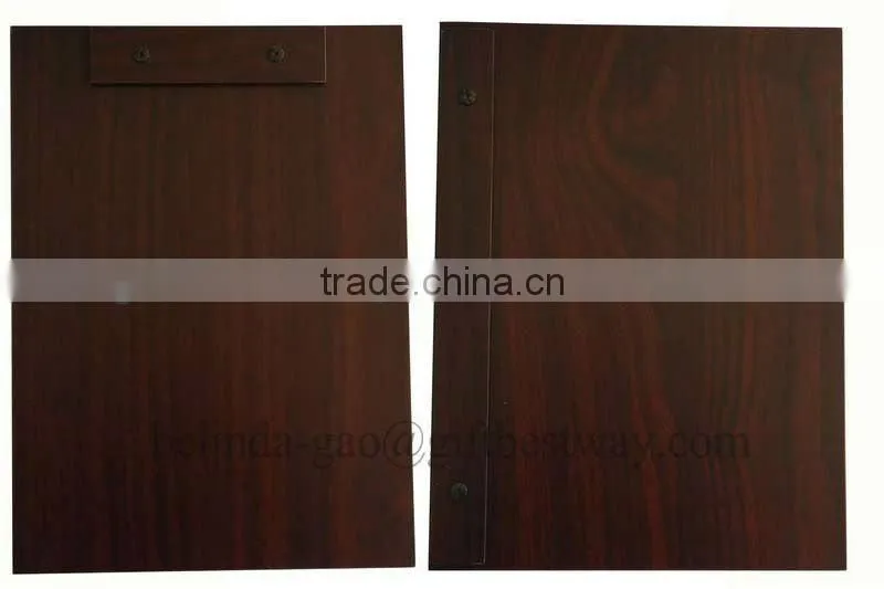 New style restaurant wooden menu cover