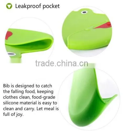 waterproof silicone baby feeding drool bibs
