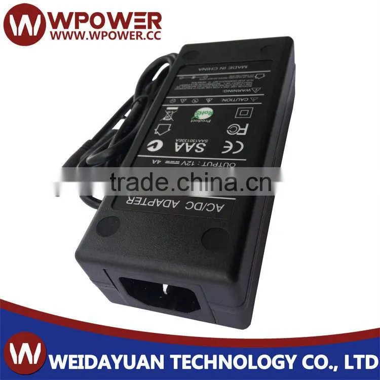 For LCD 12V 4A AC Adapter UL certification