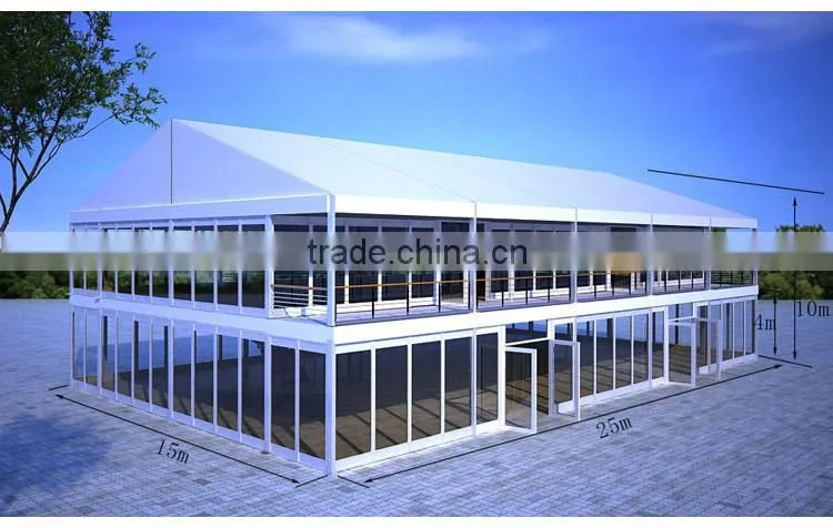 Double story tent for sport events