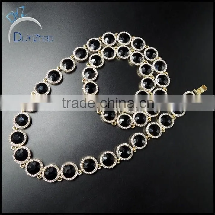 factory fashion high quality hip hop ruby necklace