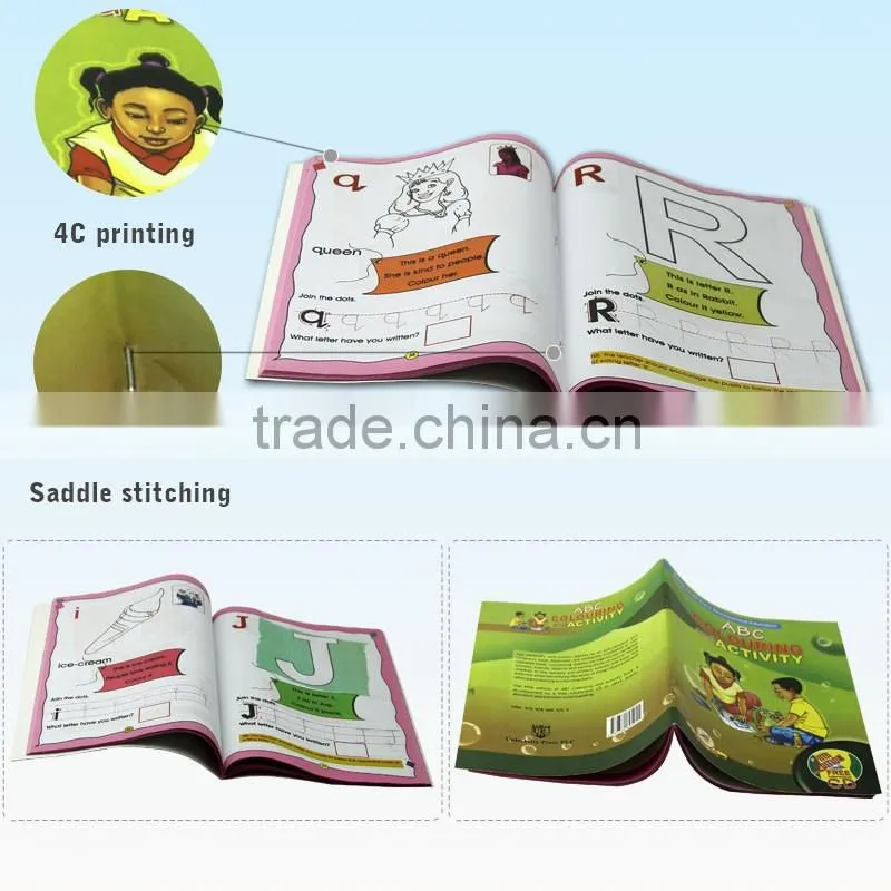 Custom full color publication promotional soft cover english book printing