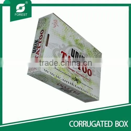 Handle cartons corrugated packaging box with plastic handle