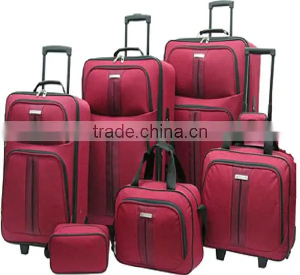 Polyester oxford fabric carry on board cabin travel hand luggage wheeled bag