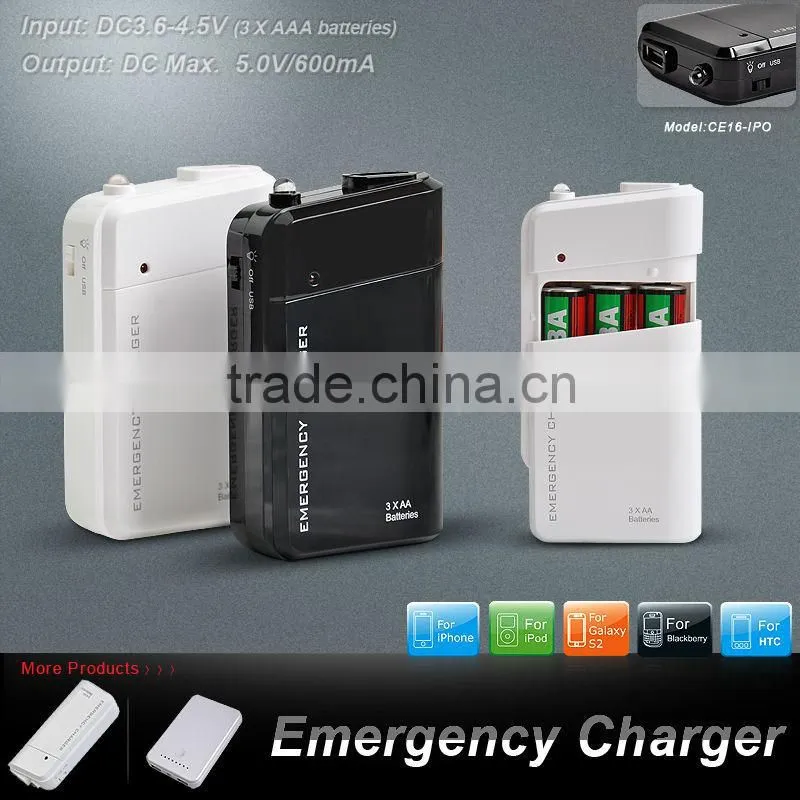 Alkaline and Ni-Mh battery Emergency Charger