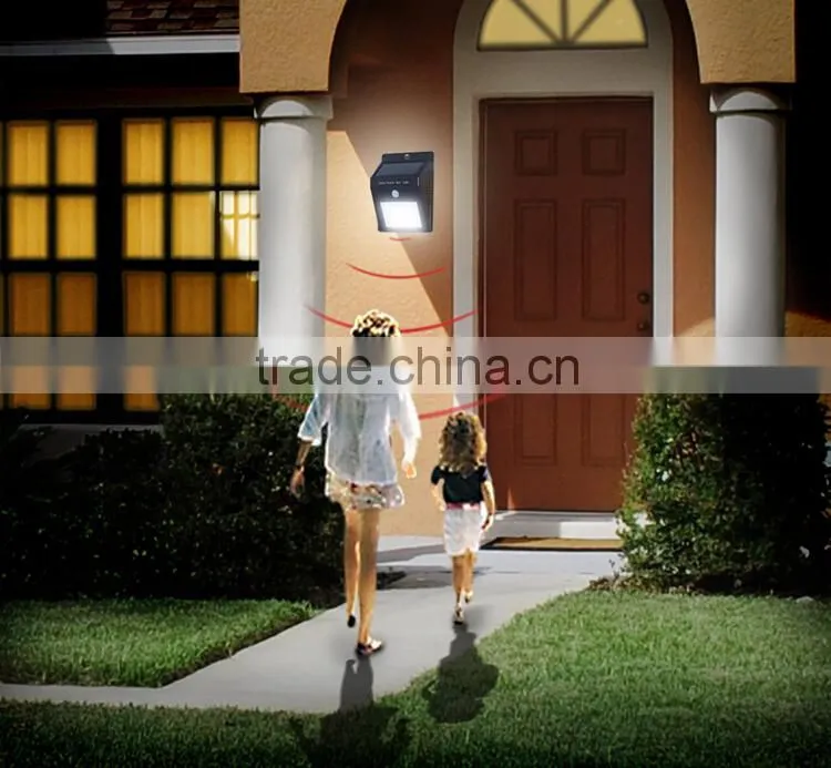 2015 New Outdoor 10 LED Solar Wall Mounted Motion Sensor Light