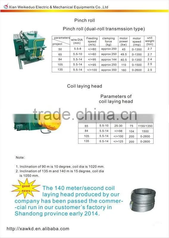 Double roller driving pinch roll for tmt bar/rebar/round bar/wire rod production line