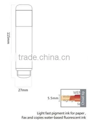 Hot plastic custom colorful promotional flat shape highlighter marker pen for promotion