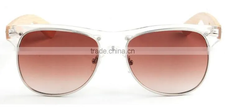 2016 best selling good price PC frame bamboo arms sunglasses