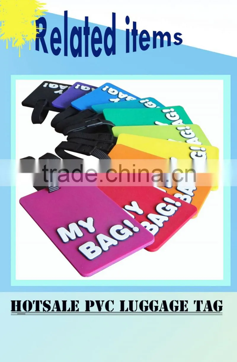 Promotion set plastic PVC rubber luggage tag