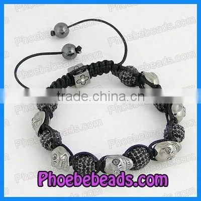 Wholesale Black Pave Bead Crystal Bar For Bracelet CTB-009