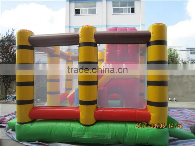 Popular inflatable children bounce house with slide inside/new design bounce house