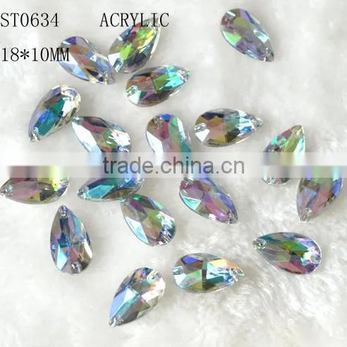 Rhinestones Loose Beads Hand Sewing Strass For Dress 22mm, Sew On Acrylic Accessories, Acrylic For Jewlry