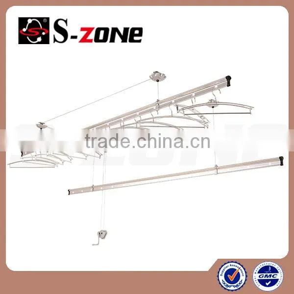 Serve stock clothes airer mechanical silver aluminum clothes drying rack