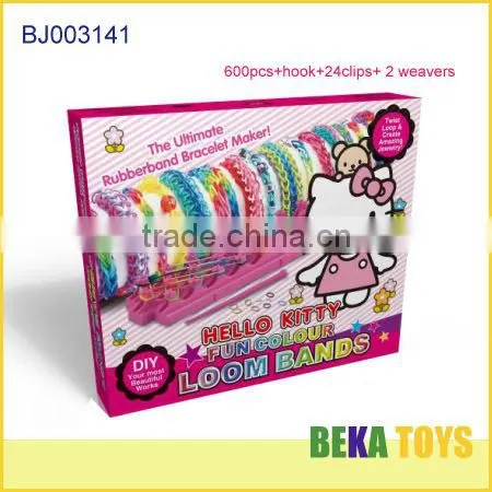 Crazy make friendship rubber band bracelet crazy rainbowe loom band kit in blue box