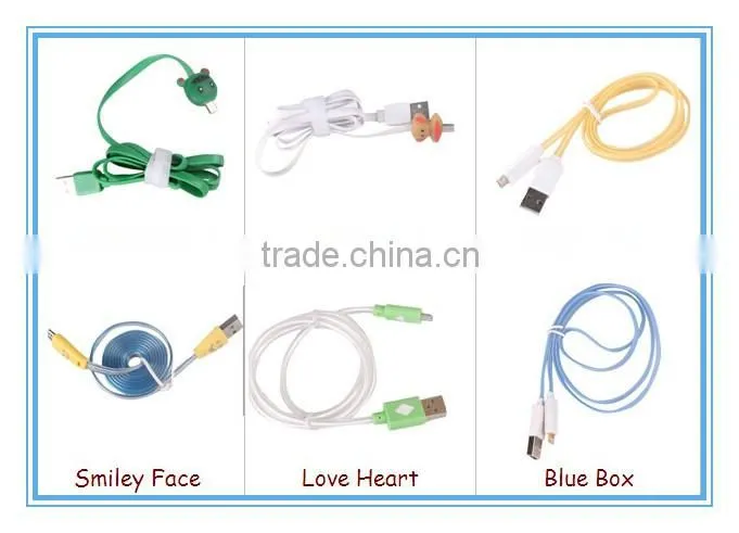 Christmas gift led charging cable usb data cable for mobile phone