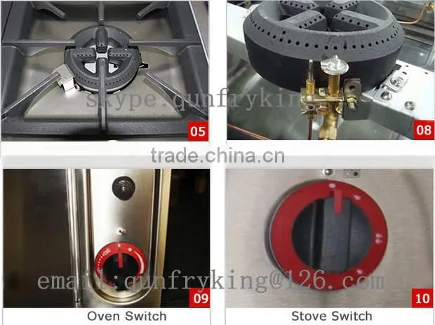 Free Standing 4-Burner Gas Cooker Range With Gas Oven Inside
