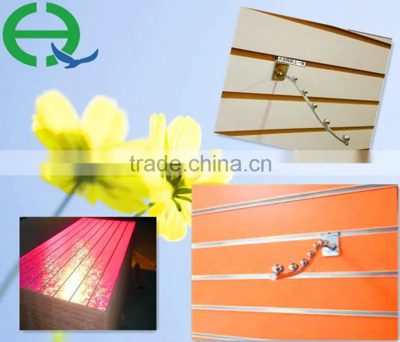 hot sale melamine slatwall/slot mdf board