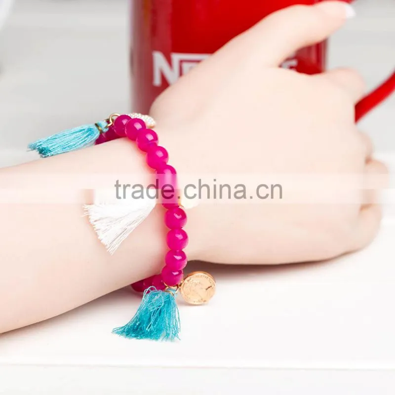 2016 hot wholesale bead bracelet new arrival promotion cheap logo custom charm bracelet