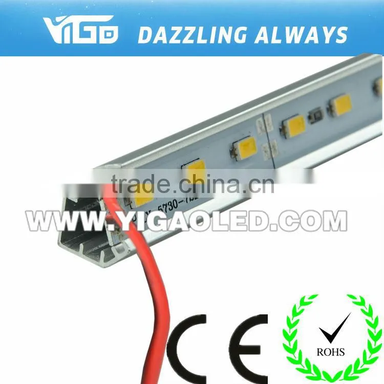 Super bright 12v 5630/5050 smd led rigid strip V case unwaterproof