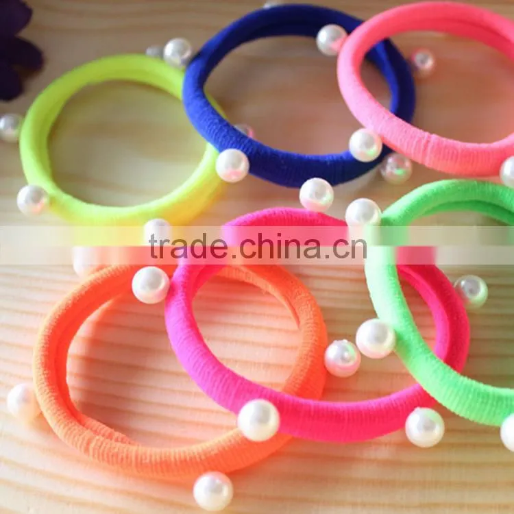 pearls elastic band hair ring, hair ponytai rings