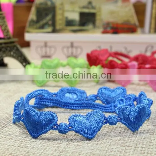 good quality heart bufferfly design wholesale italy lace bracelet
