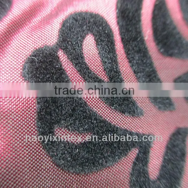 Flocking on Cationic Two Tone Taffeta Fabric