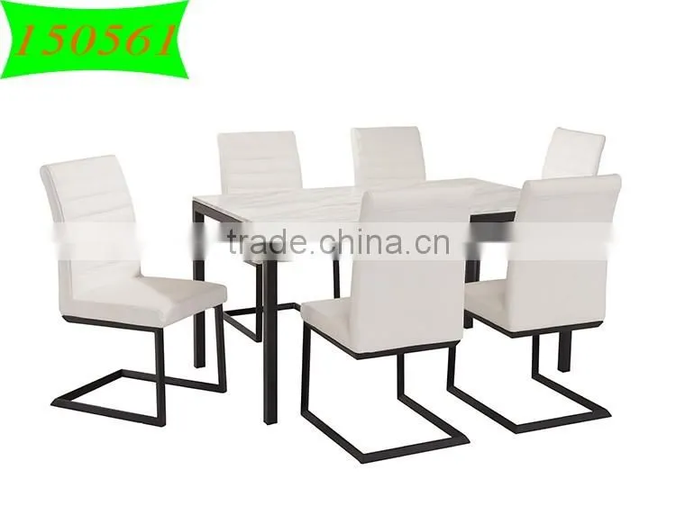 modern tempered glass extendable dining table