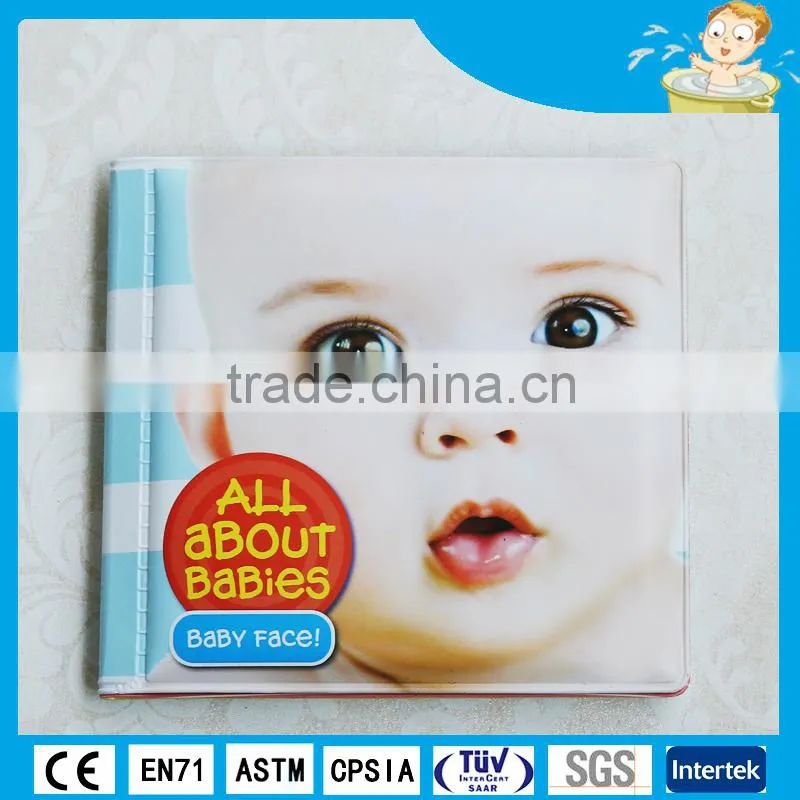 lovely children playing PVC bath book, coloring book bath