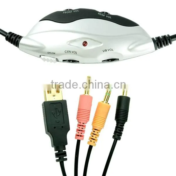 DVD Home theater headphone 5.1 surround sound headset with 8 drivers bulit-in