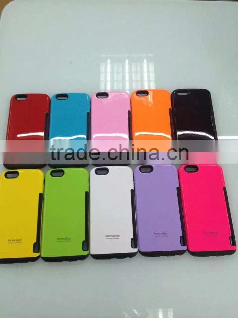 10 Colors Ballistic iFace 5th Innovation Soap Hybrid Case Wallet Card Holder Protector Case for iphone6/6s